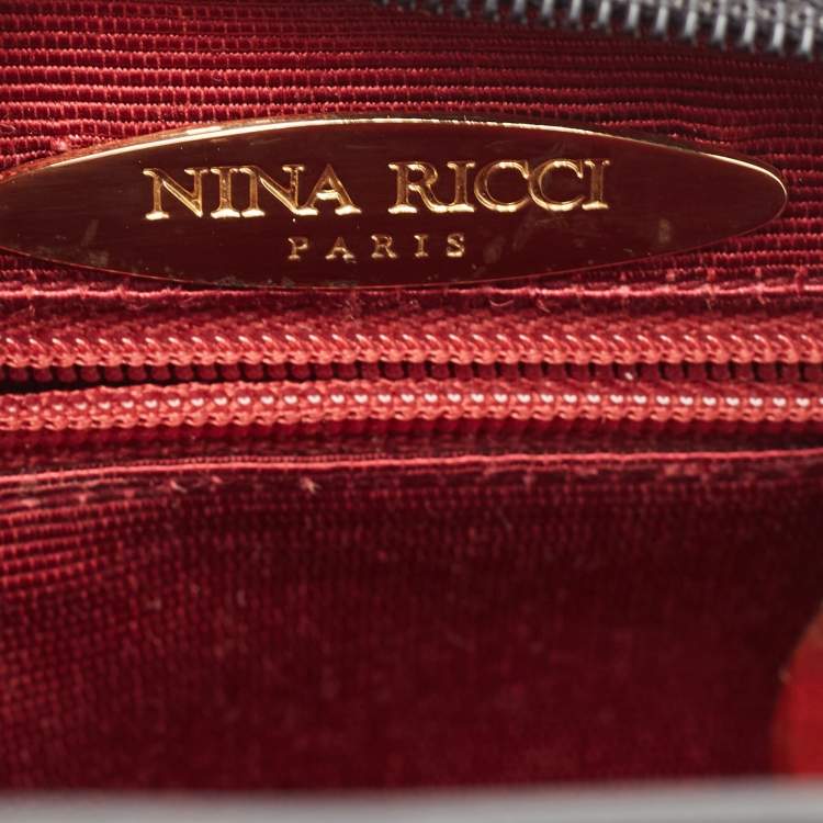 Pre Owned Nina Ricci Black Patent Leather Satchel