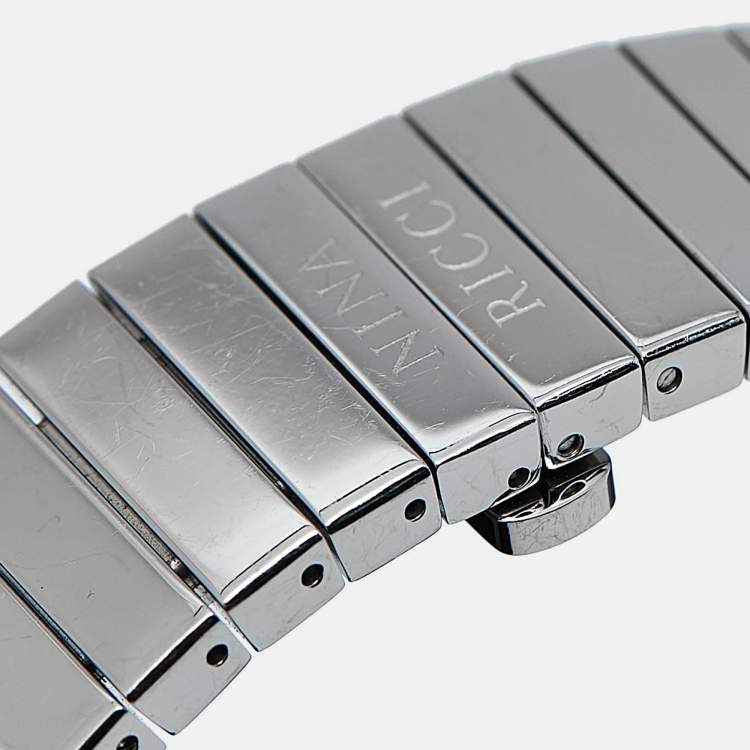 Pre Owned Nina Ricci Silver Stainless Steel N019.12 Women's Wristwatch 24 mm