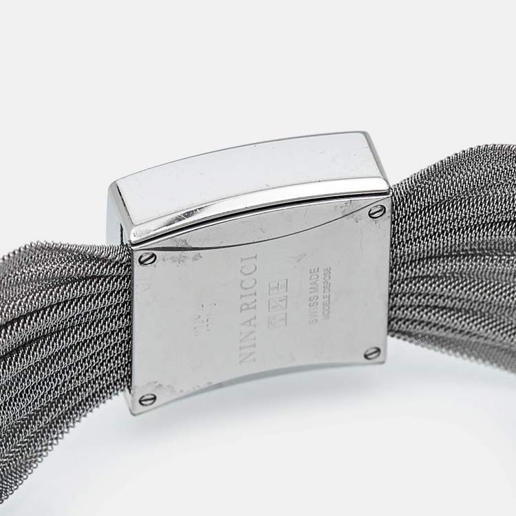 Pre Owned Nina Ricci Silver Stainless Steel N019.12 Women's Wristwatch 24 mm