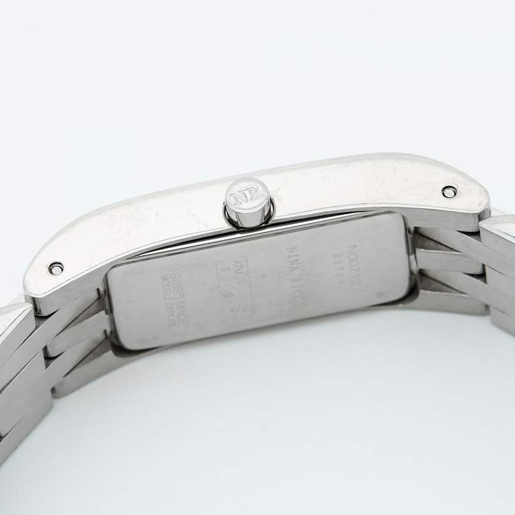 Pre Owned Nina Ricci N00172 White Dial Stainless Steel Women's Wristwatch 14 mm