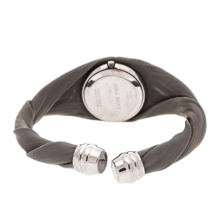 مملوكة مسبقًا Nina Ricci Silver White Stainless Steel NO31 Women's Wristwatch 28 mm