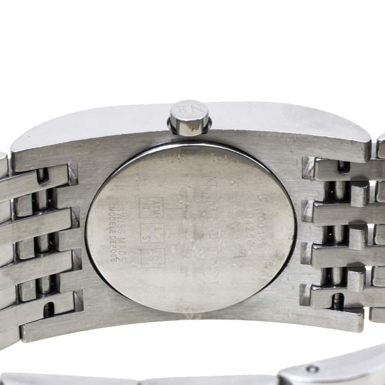 Pre Owned Nina Ricci Black Stainless Steel Classic N00113 Women's Wristwatch 25 mm