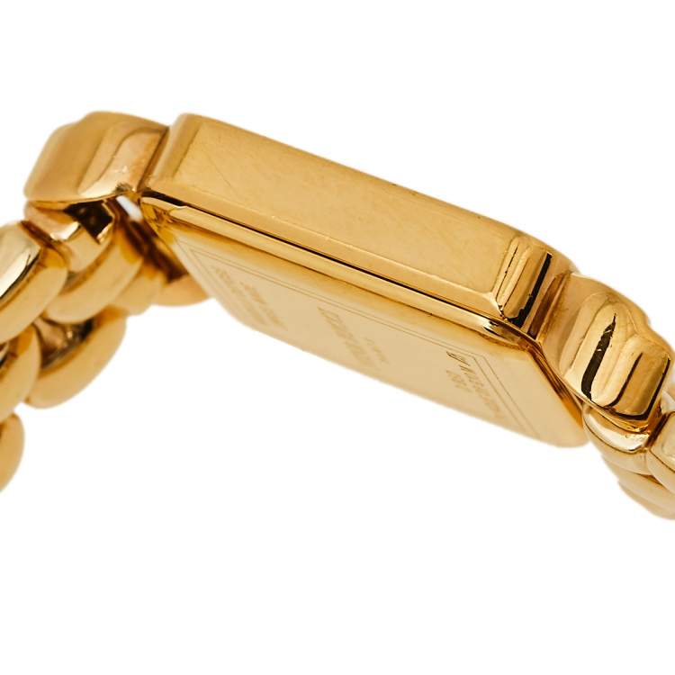 Pre Owned Nina Ricci Mother of Pearl Gold Plated Stainless Steel D950 Women's Wristwatch 18 mm