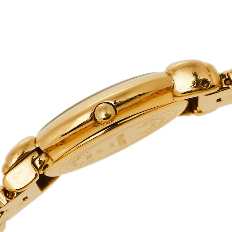 Pre Owned Nina Ricci Mother of Pearl Gold Plated Stainless Steel S959 Women's Wristwatch 22 mm