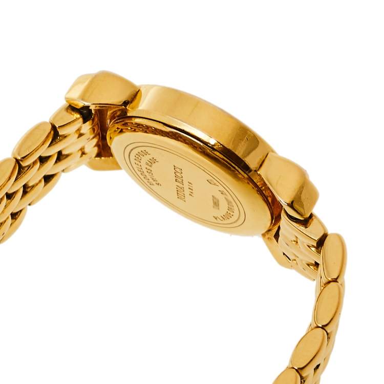 Pre Owned Nina Ricci Silver Gold Plated Stainless Steel D953 Women's Wristwatch 20 mm