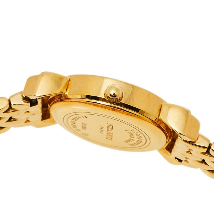 Pre Owned Nina Ricci Silver Gold Plated Stainless Steel D953 Women's Wristwatch 20 mm