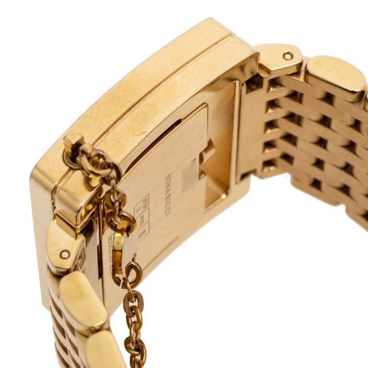 Pre Owned Nina Ricci Silver Gold Tone Stainless Steel N022.43 Women's Wristwatch 28.5 mm