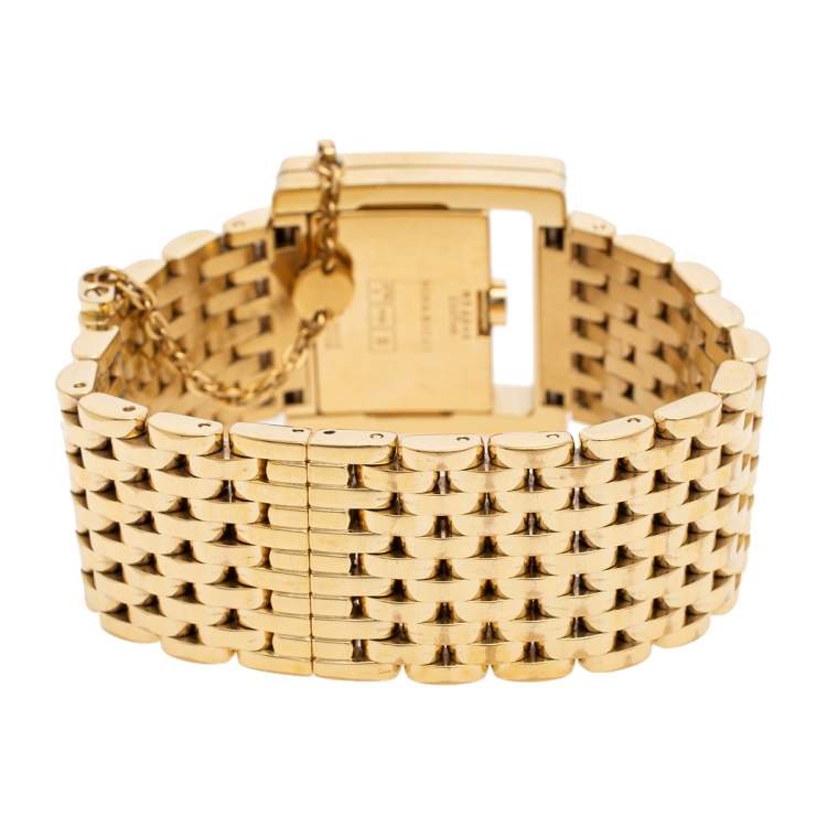 Pre Owned Nina Ricci Silver Gold Tone Stainless Steel N022.43 Women's Wristwatch 28.5 mm