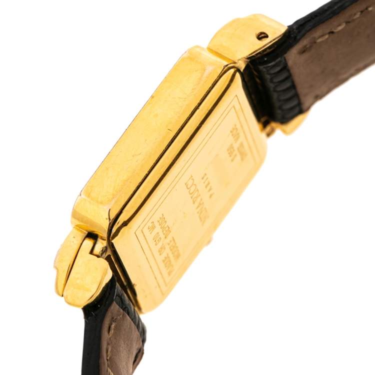 Pre Owned Nina Ricci Mother of Pearl Gold Plated Stainless Steel S950 Women's Wristwatch 18 mm