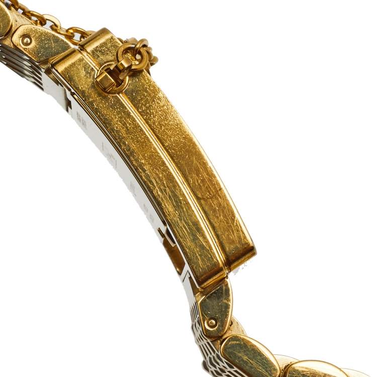 Pre Owned Nina Ricci Cream Gold Plated Stainless Steel N02243 Women's Wristwatch 28 mm 