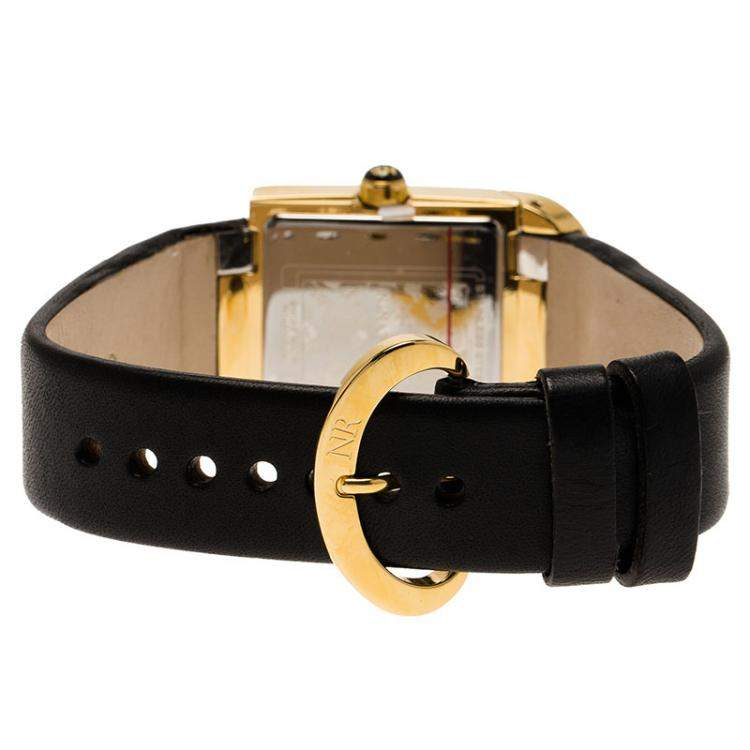 Pre Owned Nina Ricci White Gold-Plated Stainless Steel Classic Women's Wristwatch 29MM