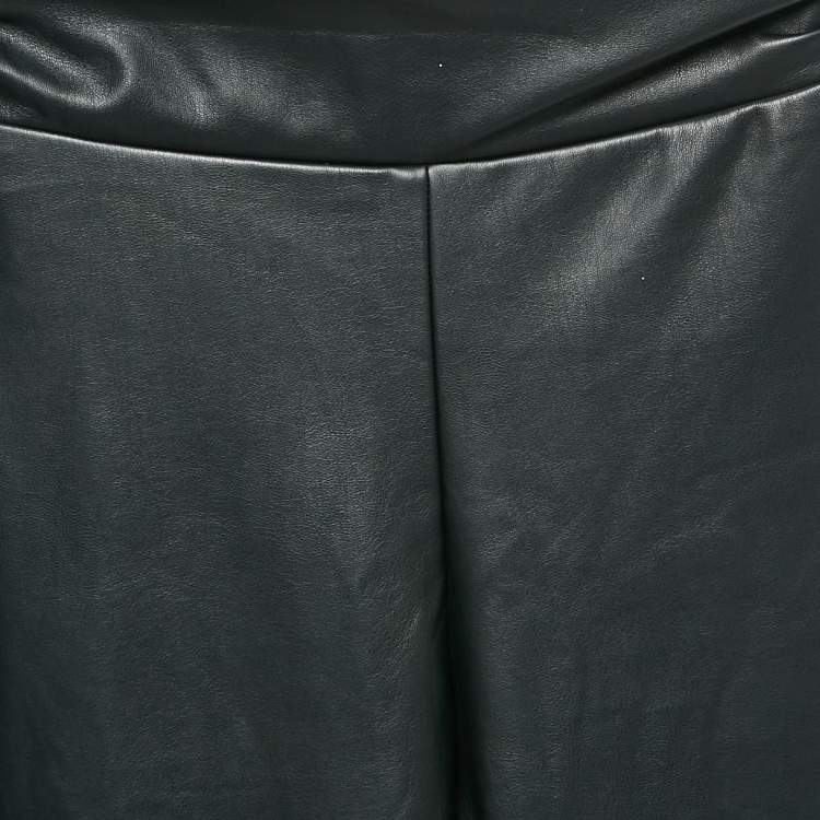 Pre Owned Nookie Black Faux Leather Skinny Viktoria Pants M