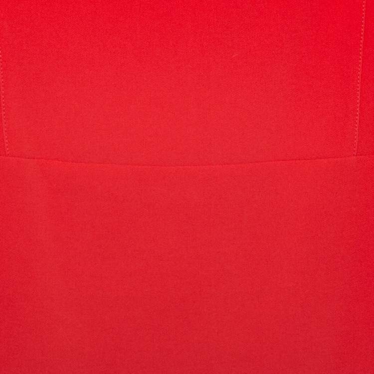 Pre Owned Nookie Cherry Red Stretch Crepe Sleeveless Sheath Dress S
