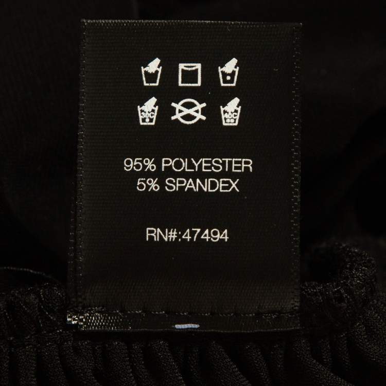 Pre Owned Norma Kamali Black Lycra Shirred Side Detail Tara Midi Dress M