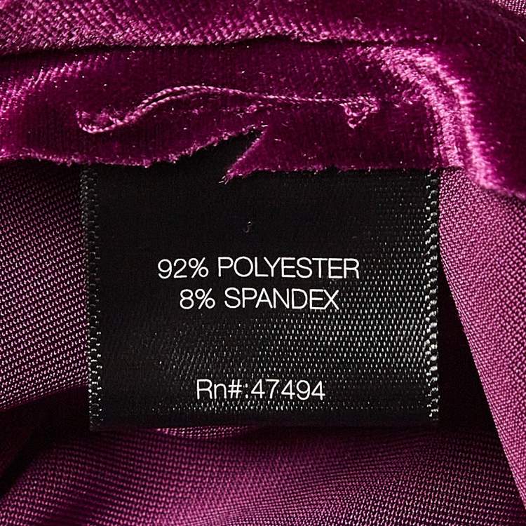 مملوكة مسبقًا Norma Kamali Purple Stretch Velvet Ruche Detail Short Dress M