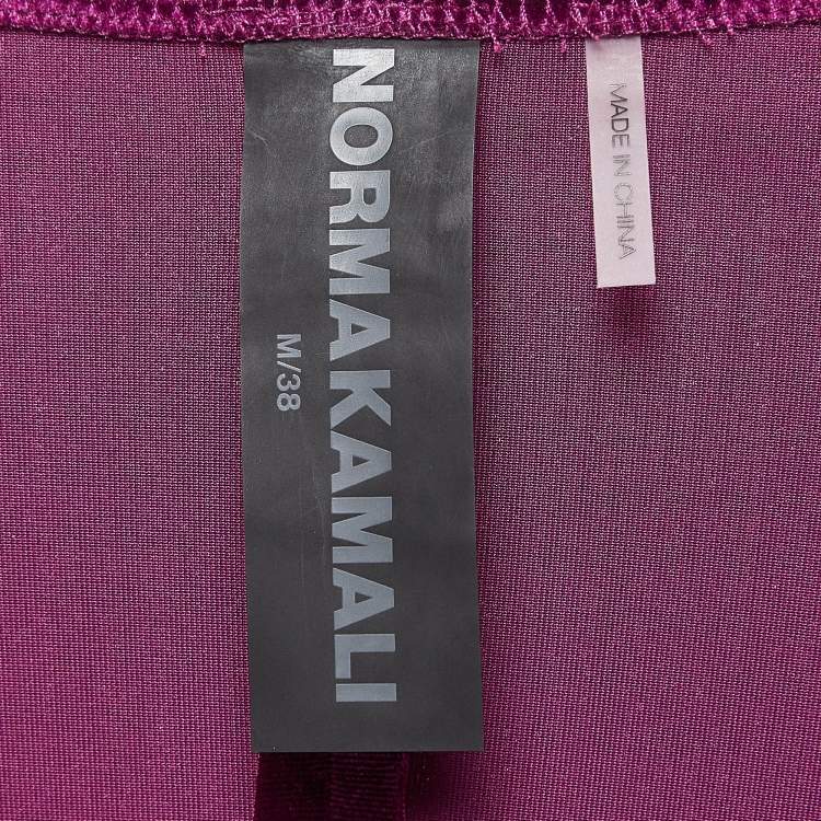 مملوكة مسبقًا Norma Kamali Purple Stretch Velvet Ruche Detail Short Dress M