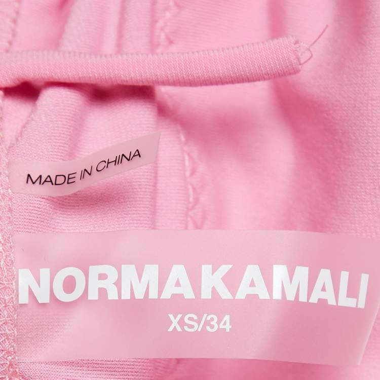 Pre Owned Norma Kamali Pink Fringed Slip Mini Dress XS