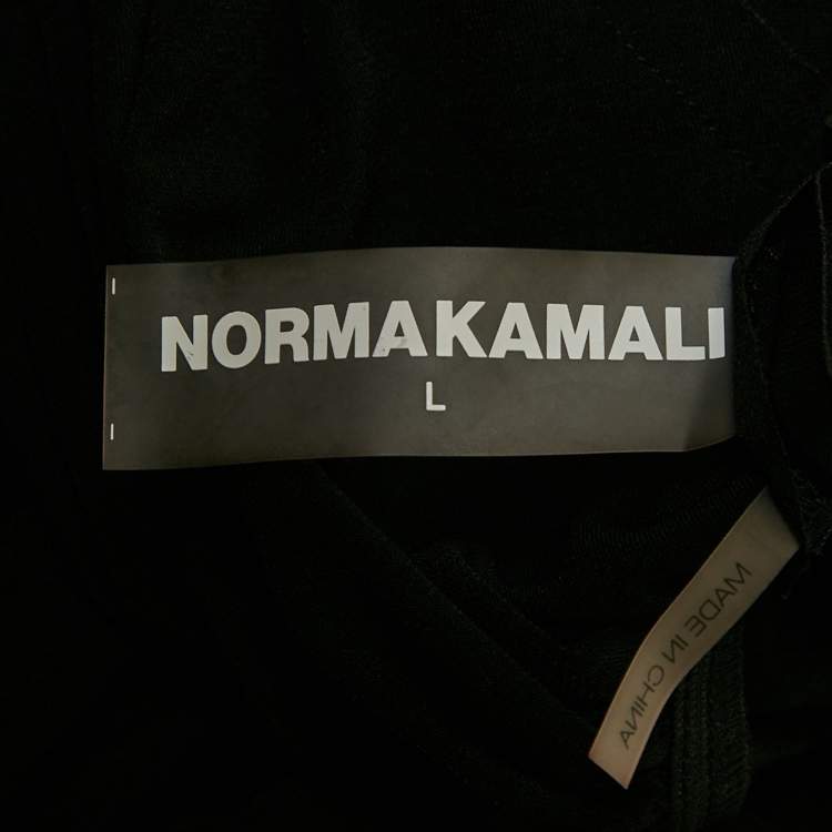 Pre Owned Norma Kamali Black Jersey Empire Jose Mio Swimsuit L