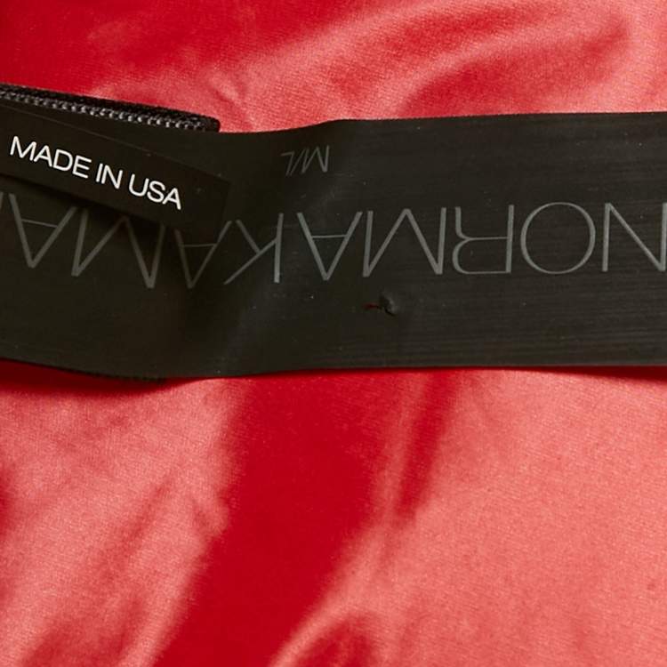 Pre Owned Norma Kamali Red Nylon Sleeveless Sleeping Bag Vest M/L