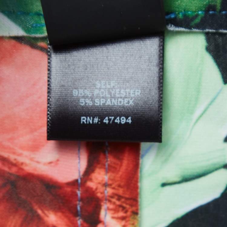 Pre Owned Norma Kamali Multicolor Floral Printed Jersey Blazer L