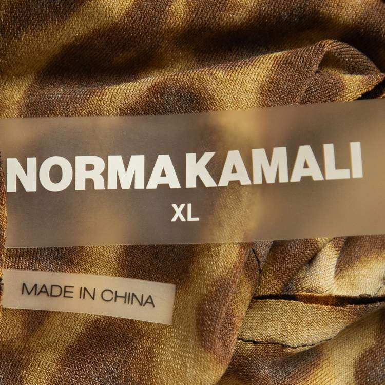 Pre Owned Norma Kamali Beige Leopard Print Strappy Wonderwoman Mio  Swimsuit XL