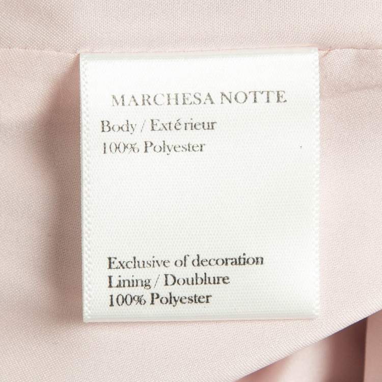 Pre Owned Notte By Marchesa Pink Floral print Crepe Tiered Midi Dress