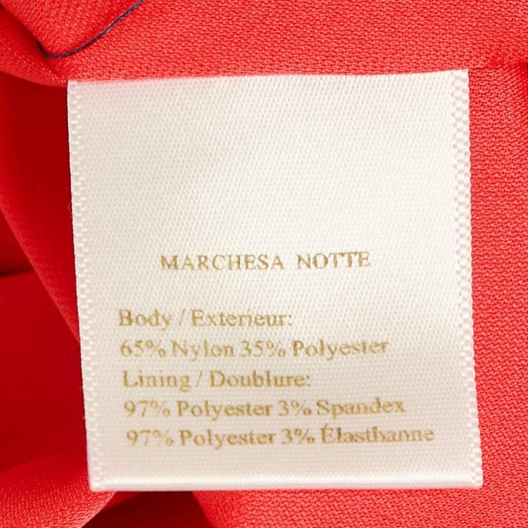 Pre Owned Notte By Marchesa Red Crepe Mini Dress S