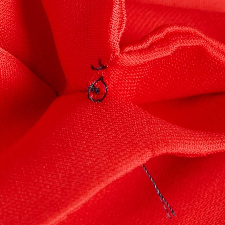 Pre Owned Notte By Marchesa Red Crepe Mini Dress S