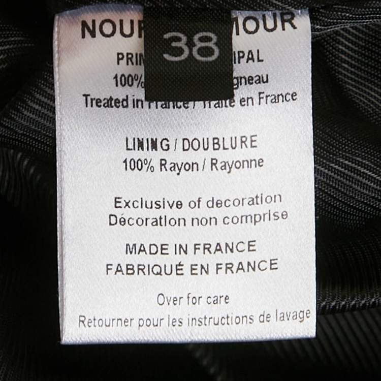 مملوكة مسبقًا Nour Hammour Black Studded Leather Zip-Up Jacket S
