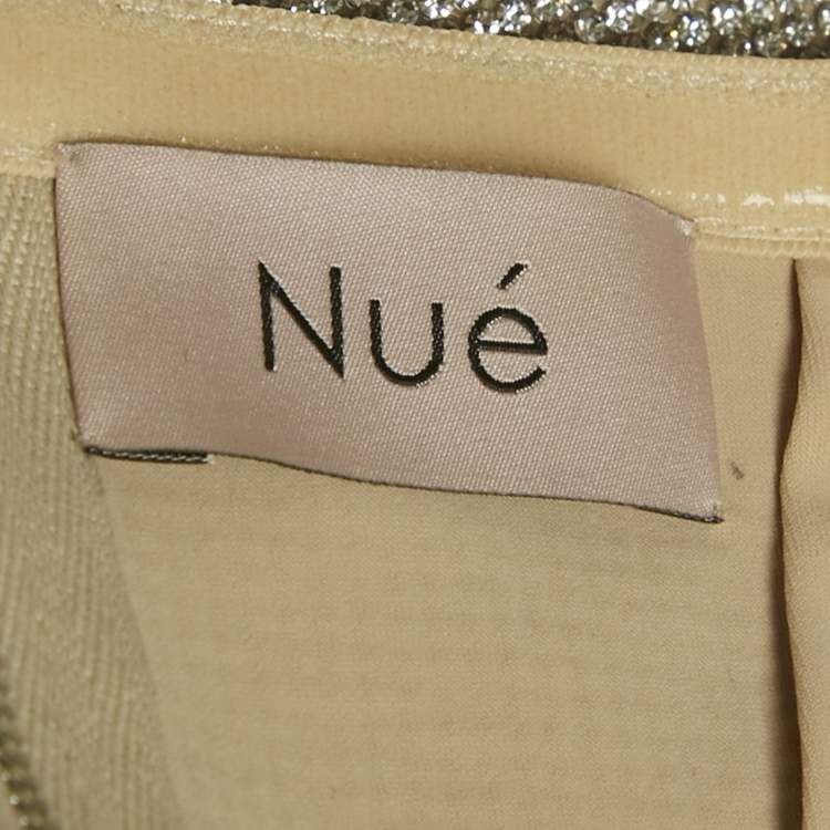 مملوكة مسبقًا Nué Beige Rhinestone Embellished Jersey Strapless Mini Dress S