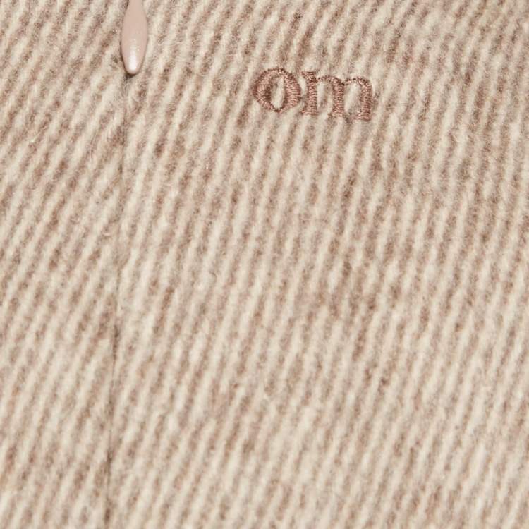 Pre Owned Oddmuse Beige Gabardine Sleeveless Top S