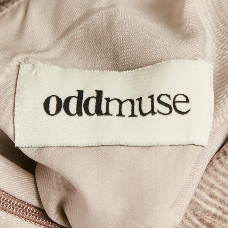 Pre Owned Oddmuse Beige Gabardine Sleeveless Top S