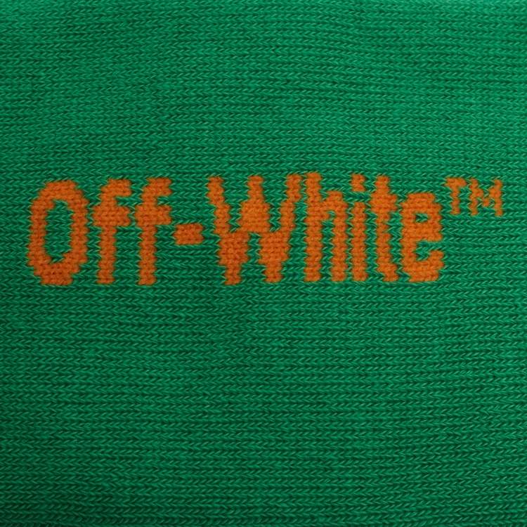 Pre Owned Off-White Green Bubble Front Cotton Socks One Size 