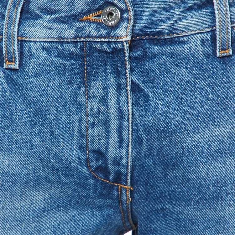 Pre Owned Off-White Blue Denim Flared Jeans S/Waist 31"