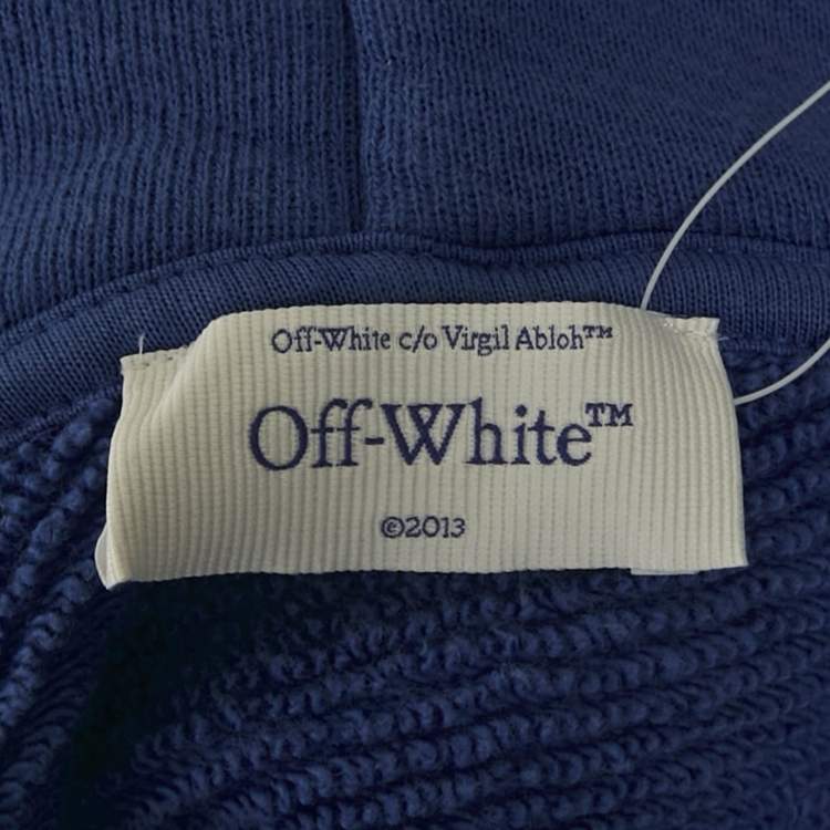 Pre Owned Off-White Blue Bandana Art Cotton Hoodie XS