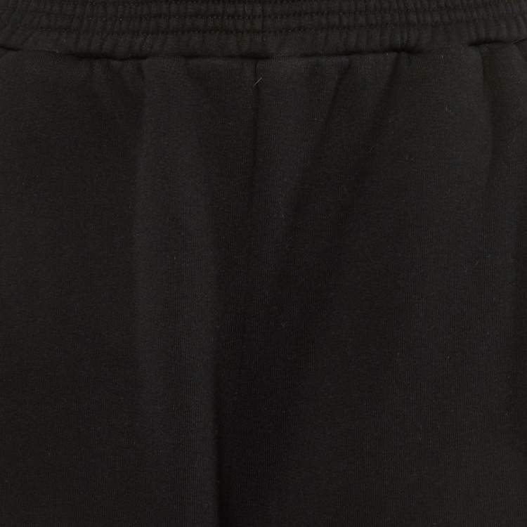 Pre Owned Off-White Black Woman Print Cotton Wide Leg Trousers S