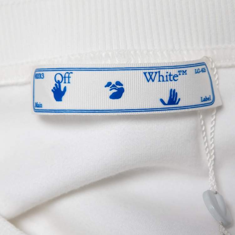 مملوكة مسبقًا Off-White White Cotton Knot Detail Sweatshirt M