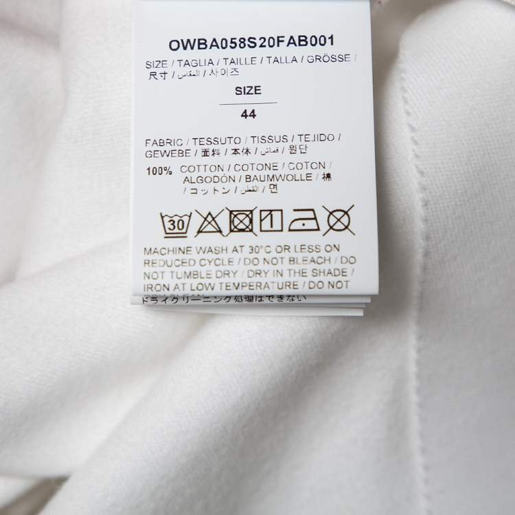 مملوكة مسبقًا Off-White White Cotton Knot Detail Sweatshirt M