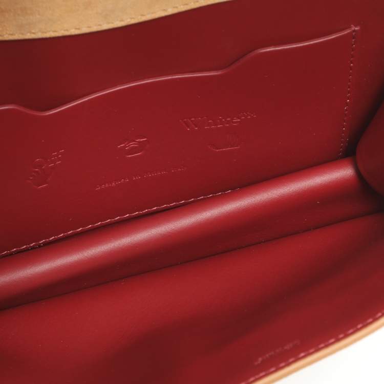 Pre Owned Off-White 1.4 Jitney Beige Suede Shoulder Bag