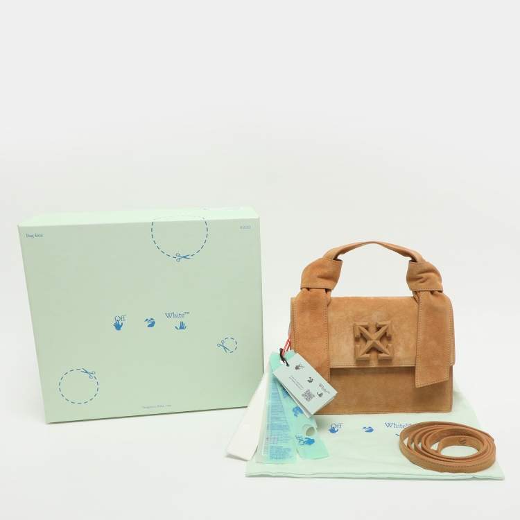 Pre Owned Off-White 1.4 Jitney Beige Suede Shoulder Bag
