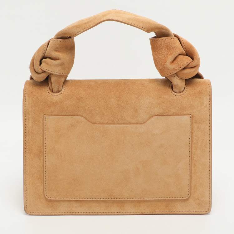 Pre Owned Off-White 1.4 Jitney Beige Suede Shoulder Bag
