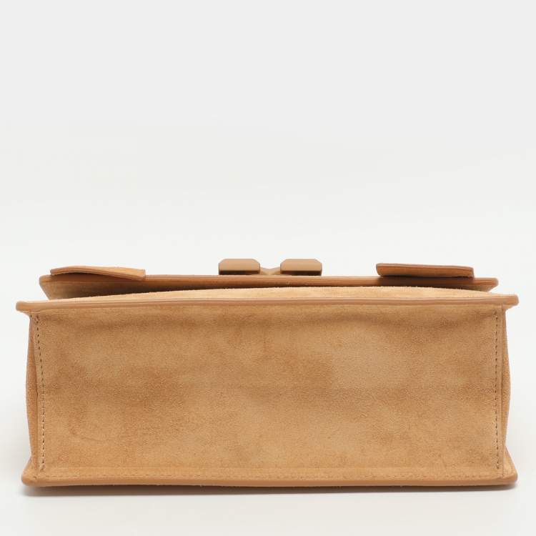 Pre Owned Off-White 1.4 Jitney Beige Suede Shoulder Bag