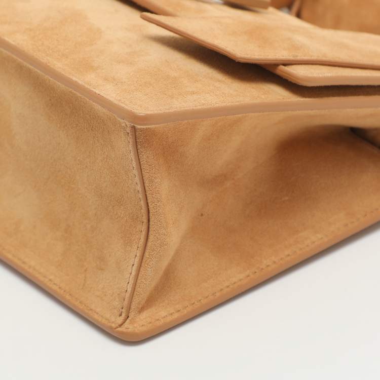 Pre Owned Off-White 1.4 Jitney Beige Suede Shoulder Bag