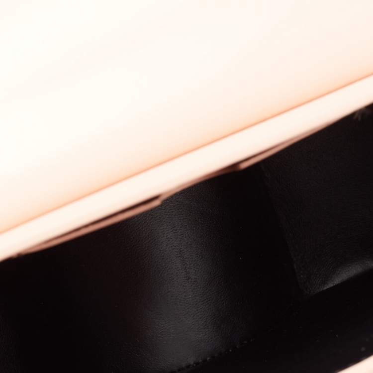 Pre Owned Off-White Pink Leather Burrow 22 Shoulder Bag