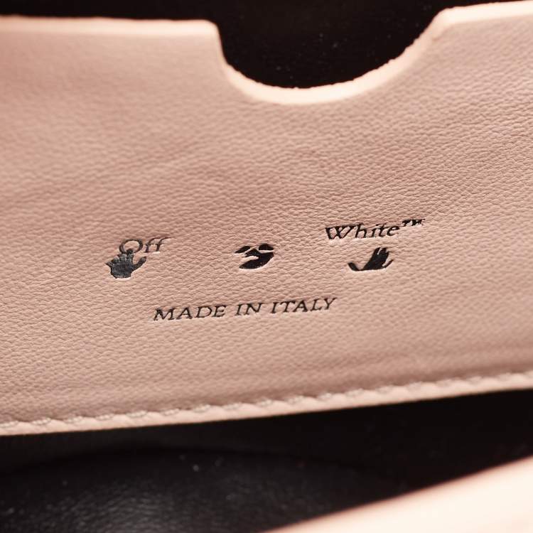 Pre Owned Off-White Pink Leather Burrow 22 Shoulder Bag