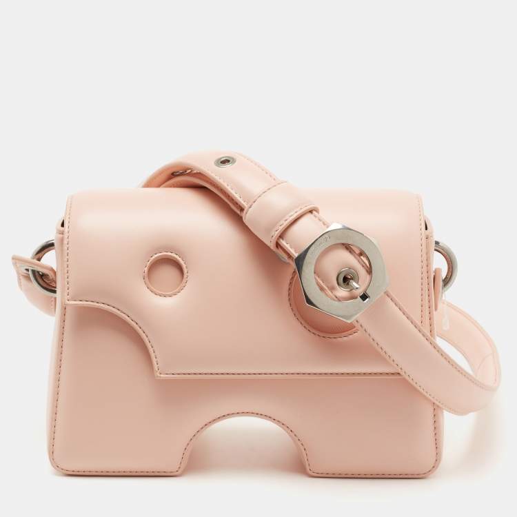 OFF-WHITE Burrow Leather Shoulder Bag Lilac in Calfskin Leather with  Gold-tone - US