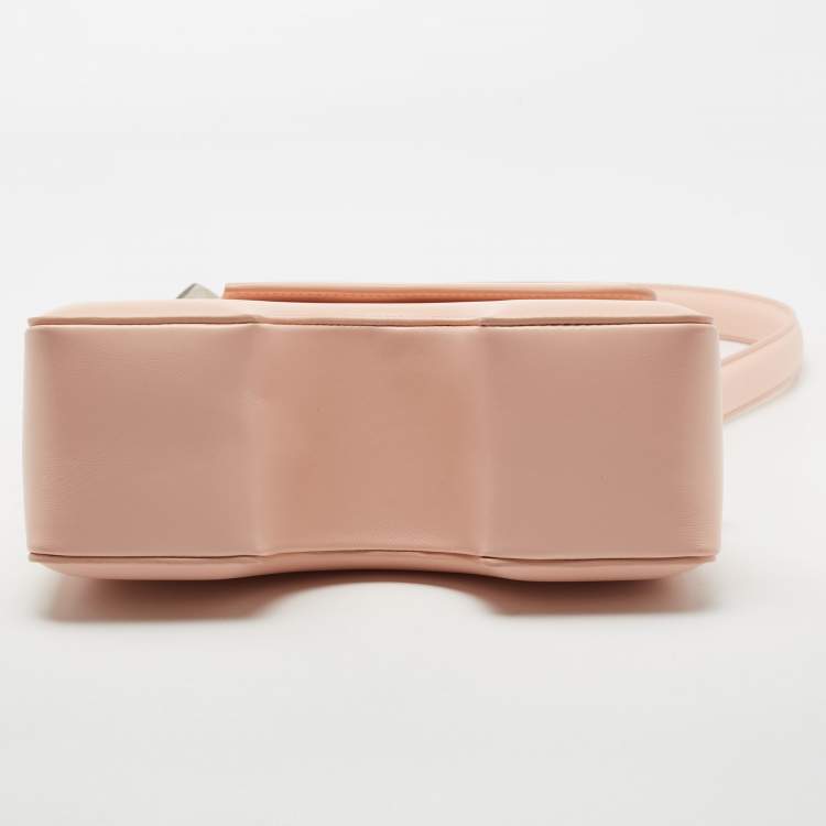 Pre Owned Off-White Pink Leather Burrow 22 Shoulder Bag