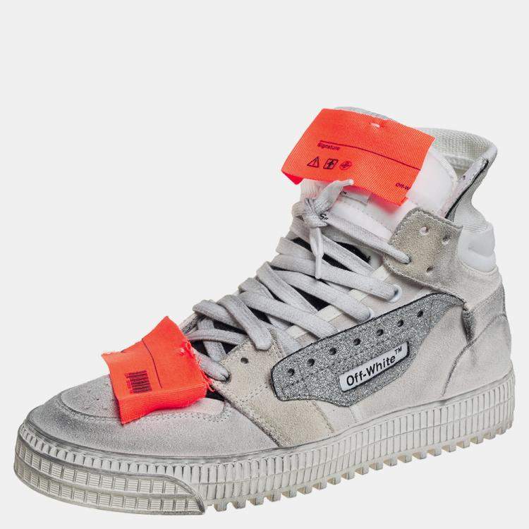 OFF-WHITE Off-Court 3.0 suede-trimmed canvas high-top sneakers