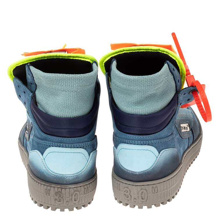 Pre Owned Off-White Multicolor Nubuck Leather Off-Court 3.0 High-Top Sneakers Size 39