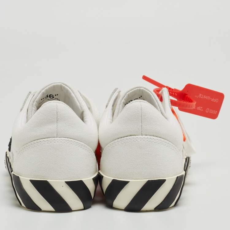 Pre Owned Off-White White Canvas Oversized Low Top Sneakers Size 36